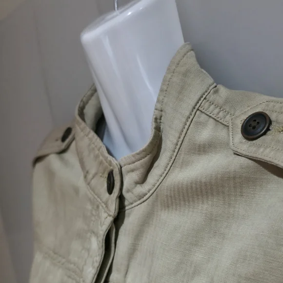 Beige Button-Up Jacket - Picture 7 of 9